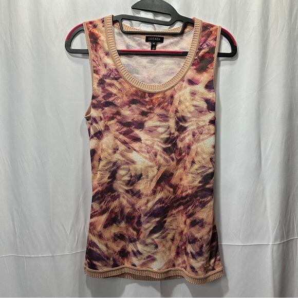 Escada Tie Dye Brown Tank Top Size XS - Picture 7 of 8